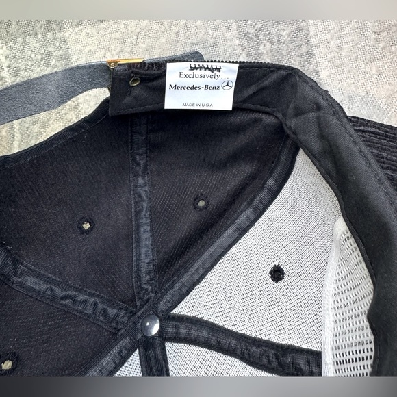 Mens Vintage Mercedes-Benz Black Corduroy Cap O/S NWOT - Picture 9 of 14